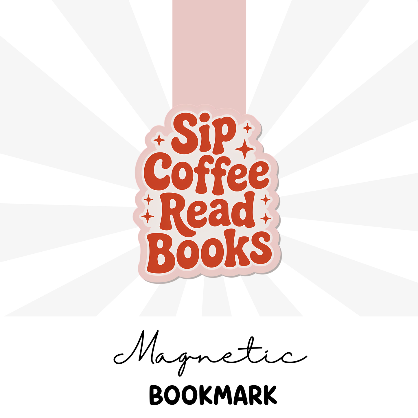 sip coffee read books magnetic bookmarks