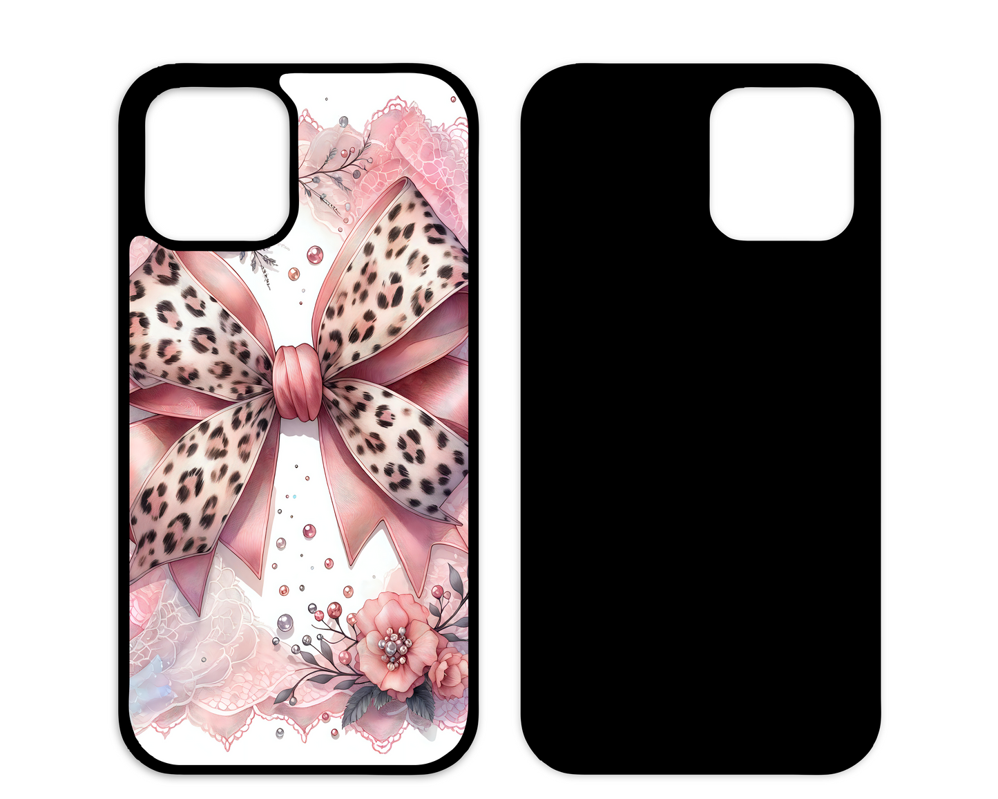 leopard print bow phone case