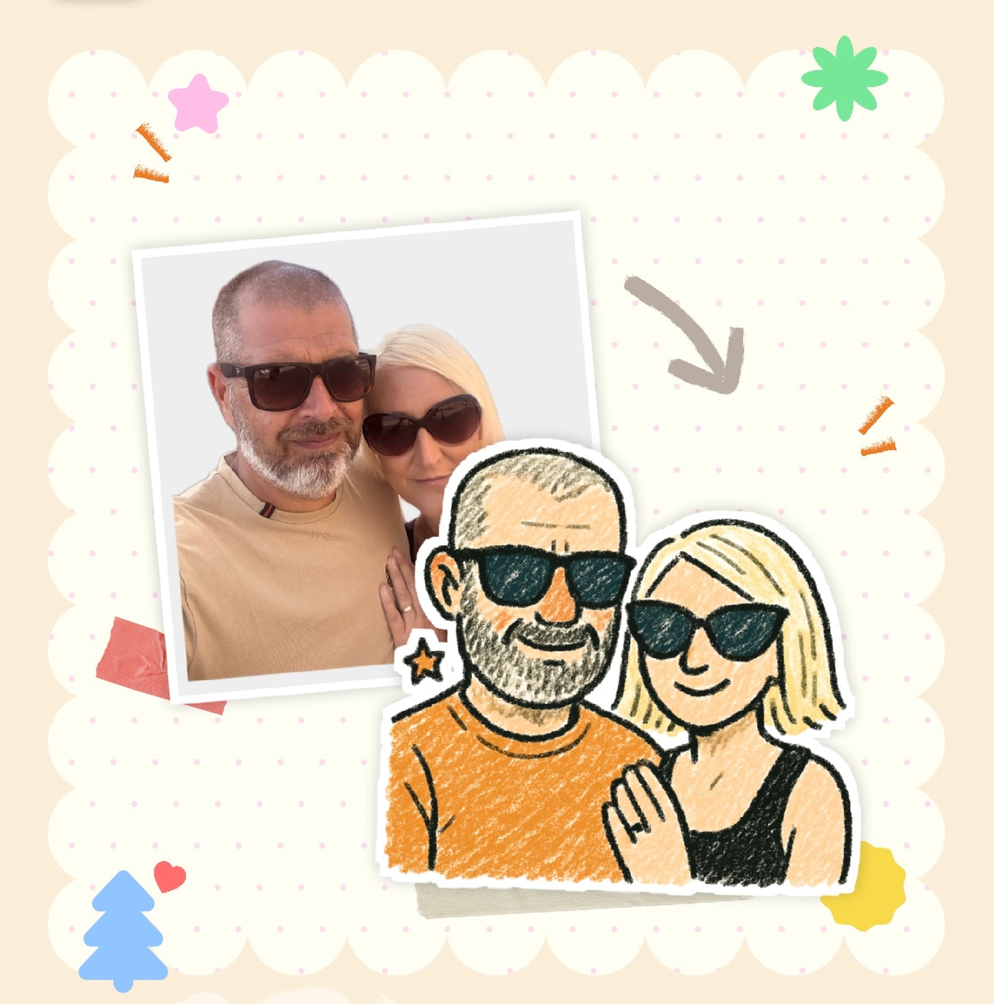 personalised custom cartoon photo die cut stickers / personalised from your photo