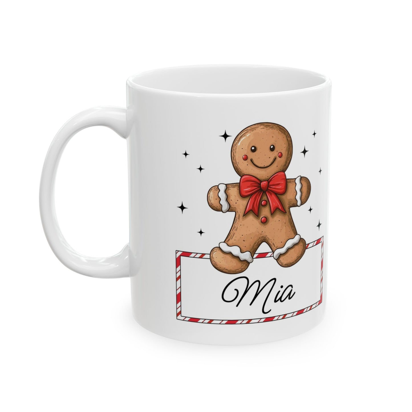 personalised gingerbread bread Christmas mug gifts
