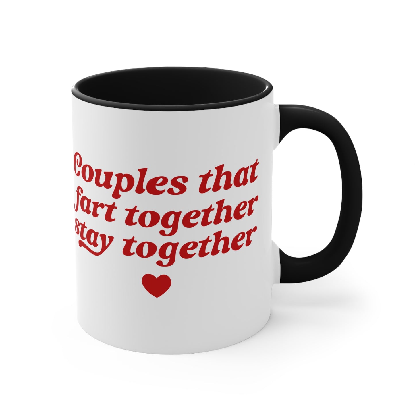 Valentines mugs couples that fart together stay together