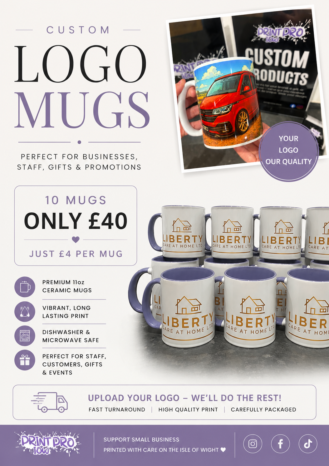 Custom Logo Mugs OFFER 10 CUSTOM MUGS ONLY £40