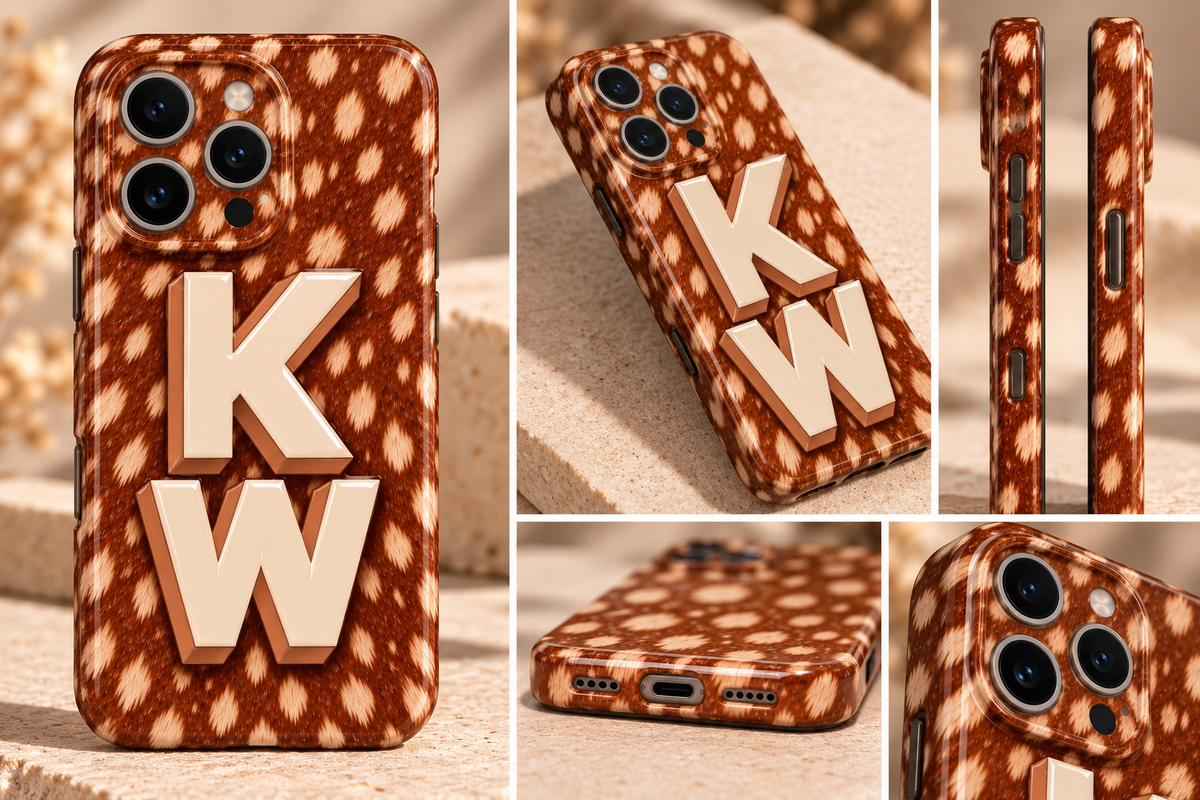 Personalised deer print phone case