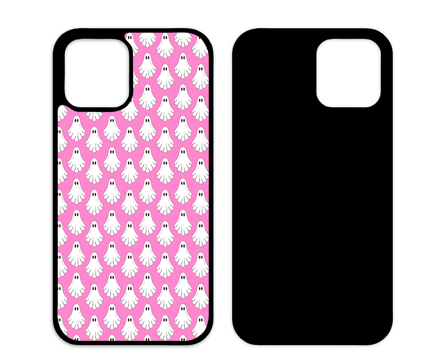 Pink ghost phone case design