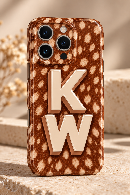Personalised deer print phone case
