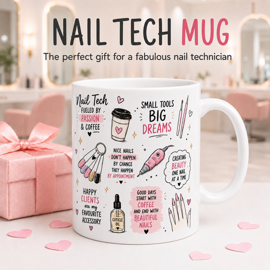 Nail Tech fun quote mugs