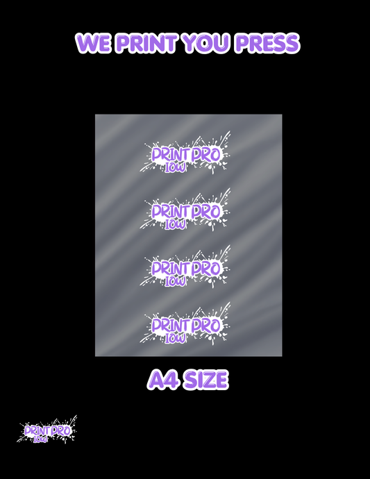 DTF transfer A4 sheet