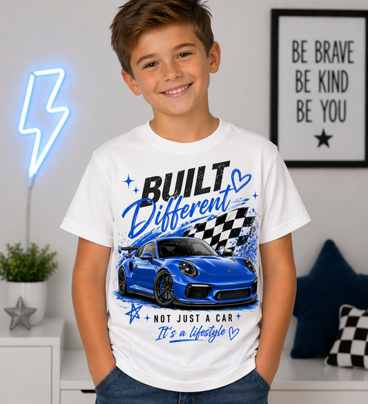 Children's car design T-shirts not just a car its a life style /blue