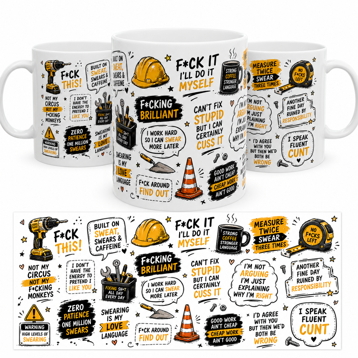 Builders swear word mugs