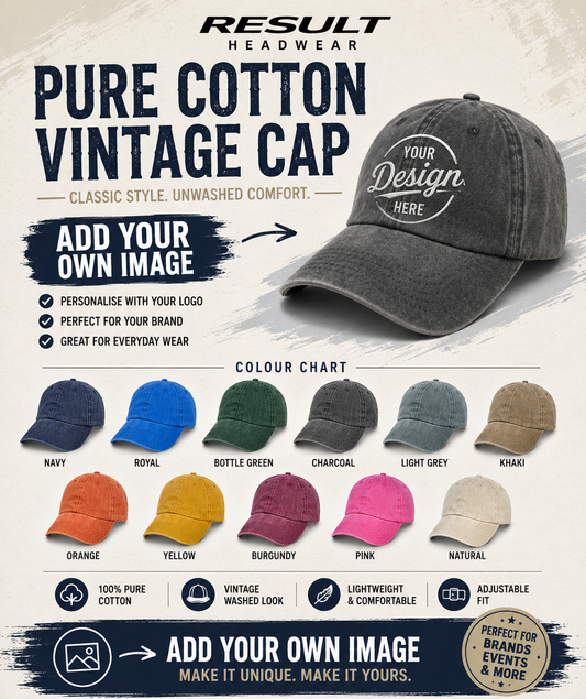 custom Vintage Caps |Add your own Image