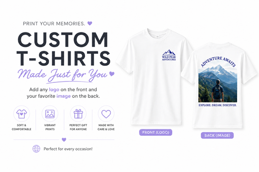 custom logo t-shirts prints front and back