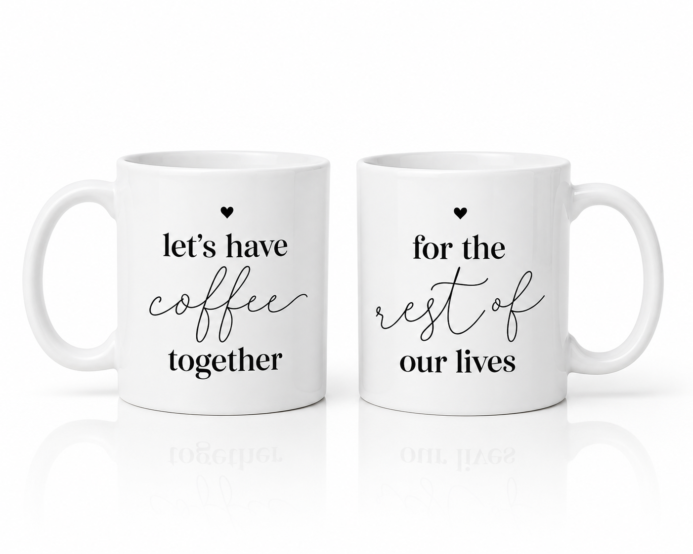 Lets have coffee Together -couple mug set