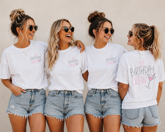Birthday crew matching T-shirts