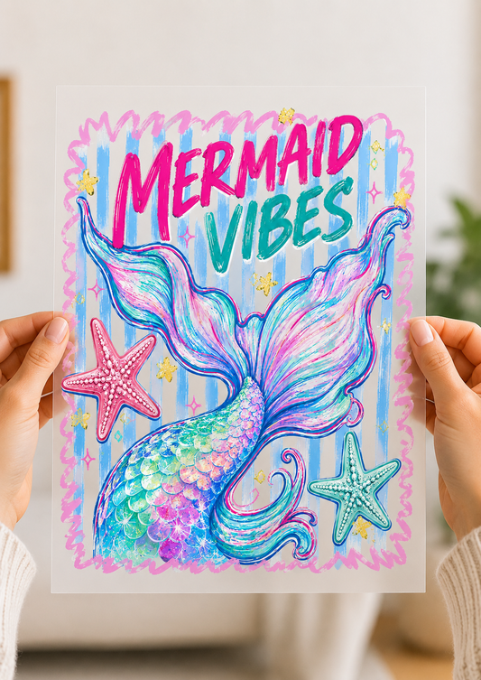 Mermaid vibes DTF Transfers  |ready to press
