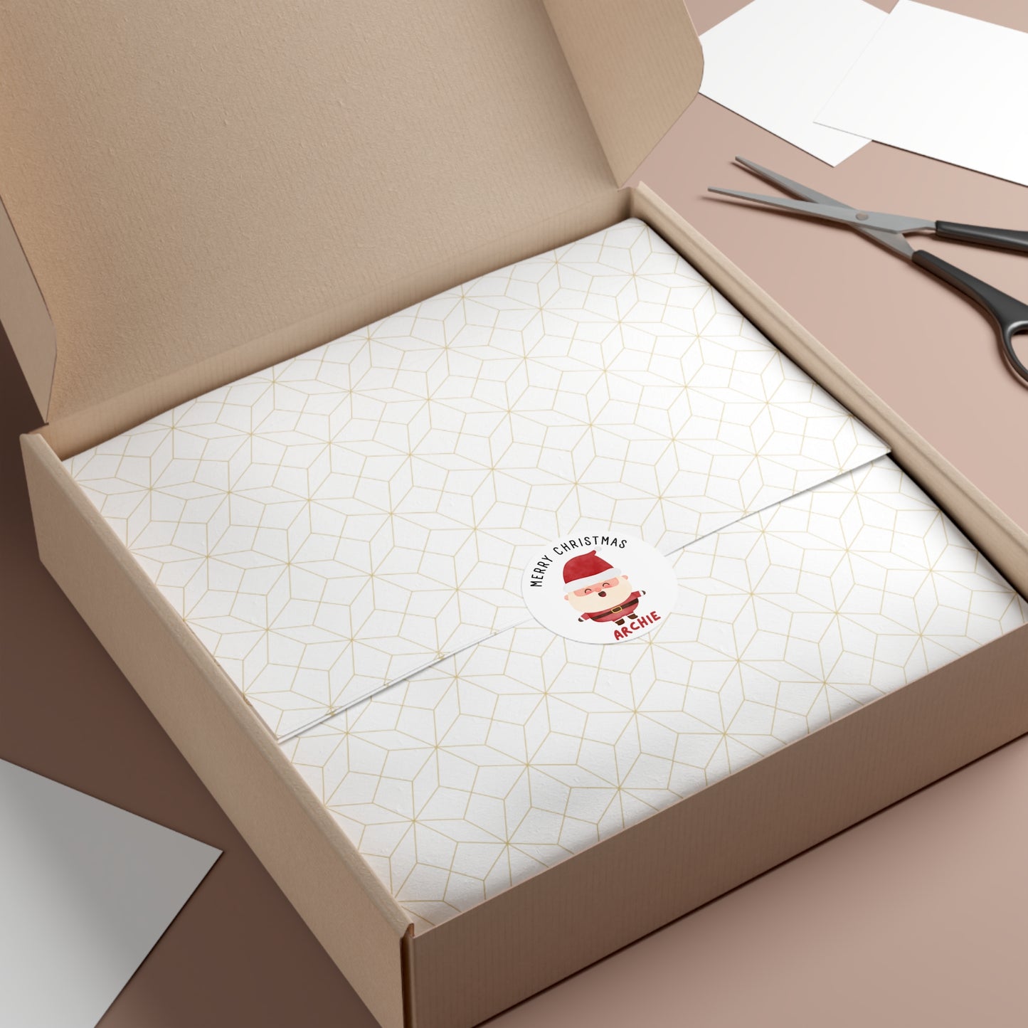 personalised Santa stickers pack 24