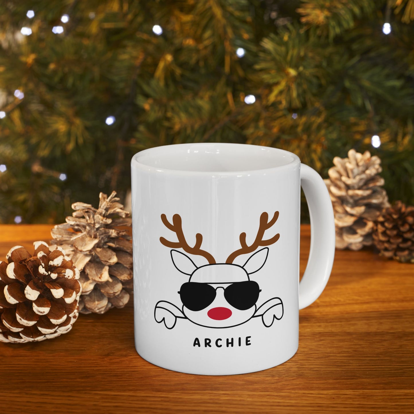 personalised reindeer mug gifts