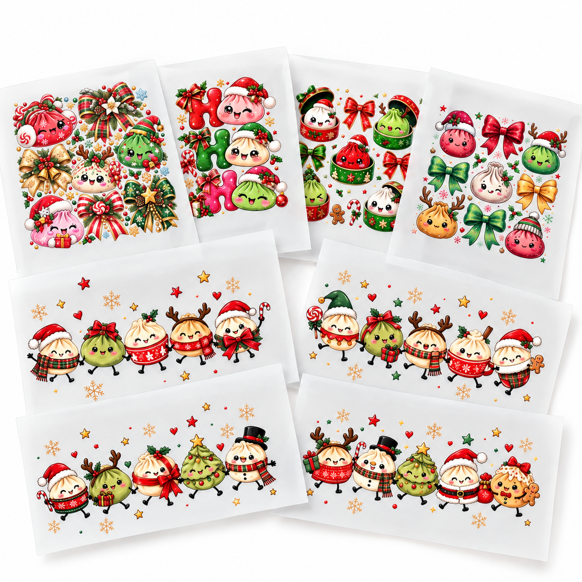 Christmas dumpling dtf ready to press prints