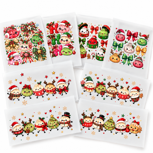 Christmas dumpling dtf ready to press prints