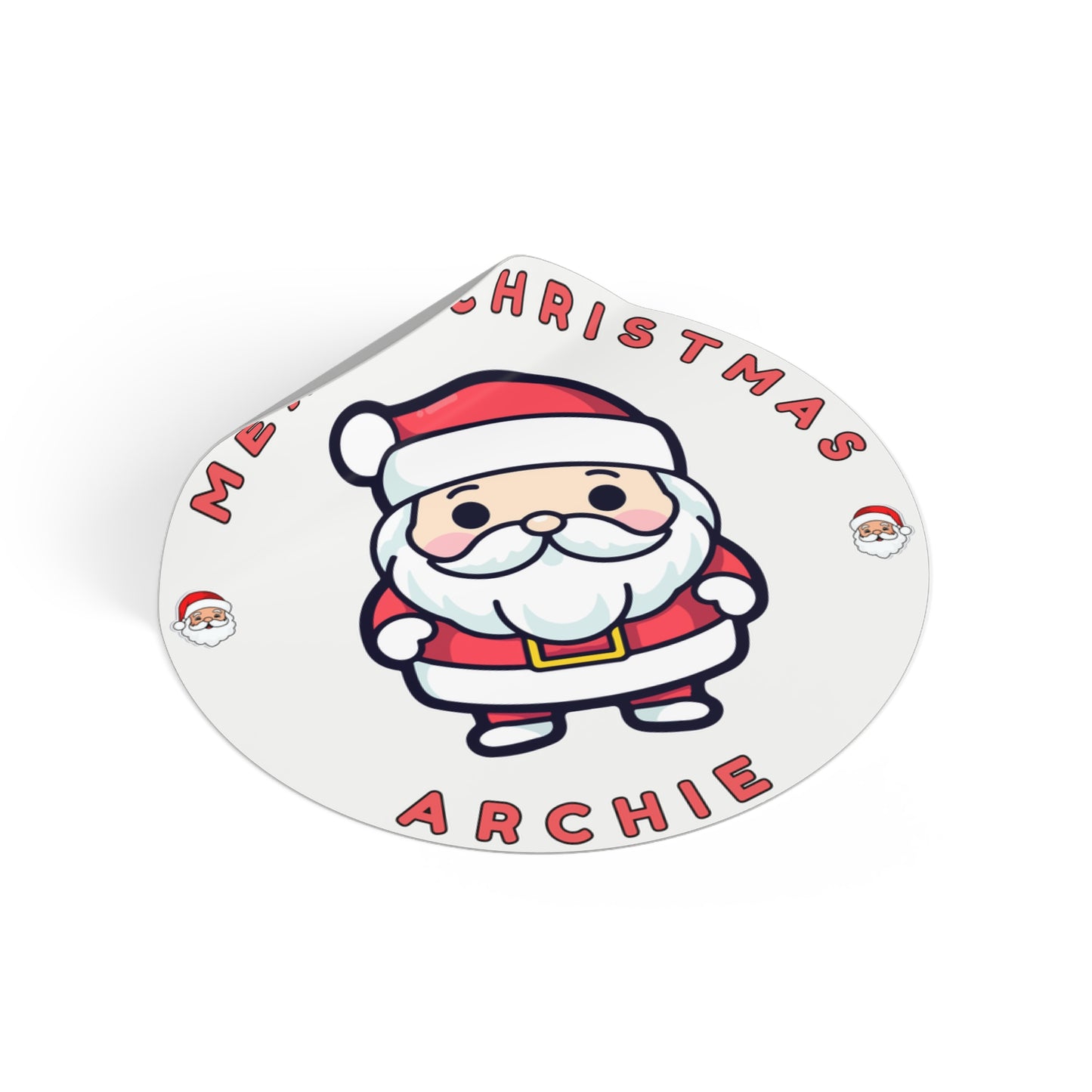 personalised santa christmas stickers pack 24