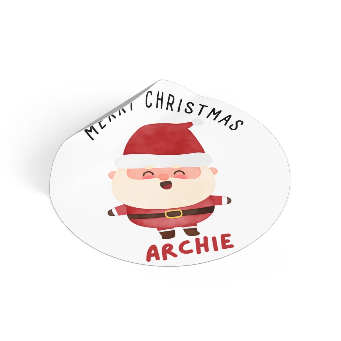 personalised Santa stickers pack 24