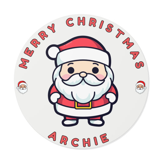 personalised santa christmas stickers pack 24