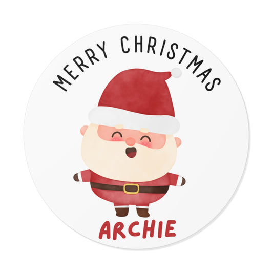 personalised Santa stickers pack 24