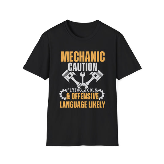 Mechanic caution offensive language likely t-shirts