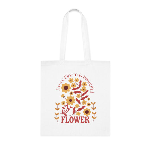 every bloom is beautiful tote bags