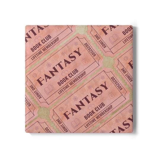 bookish fantasy book club ceramic coasters
