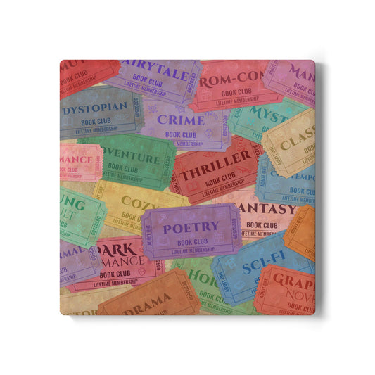 bookish ceramic coasters