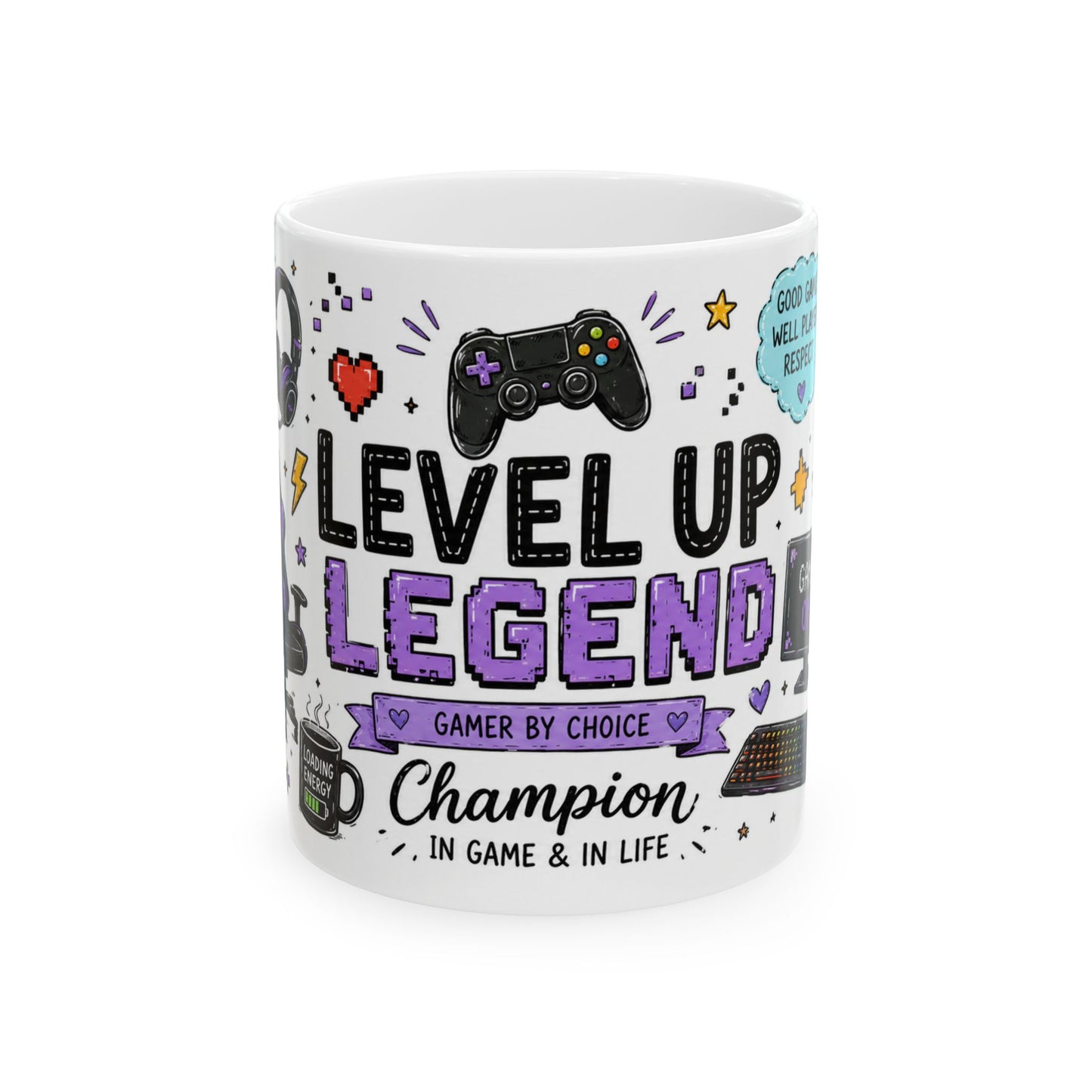 Level Up Legend Gamer 11oz ceramic mugs