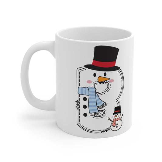 festive snowman initial mug gifts