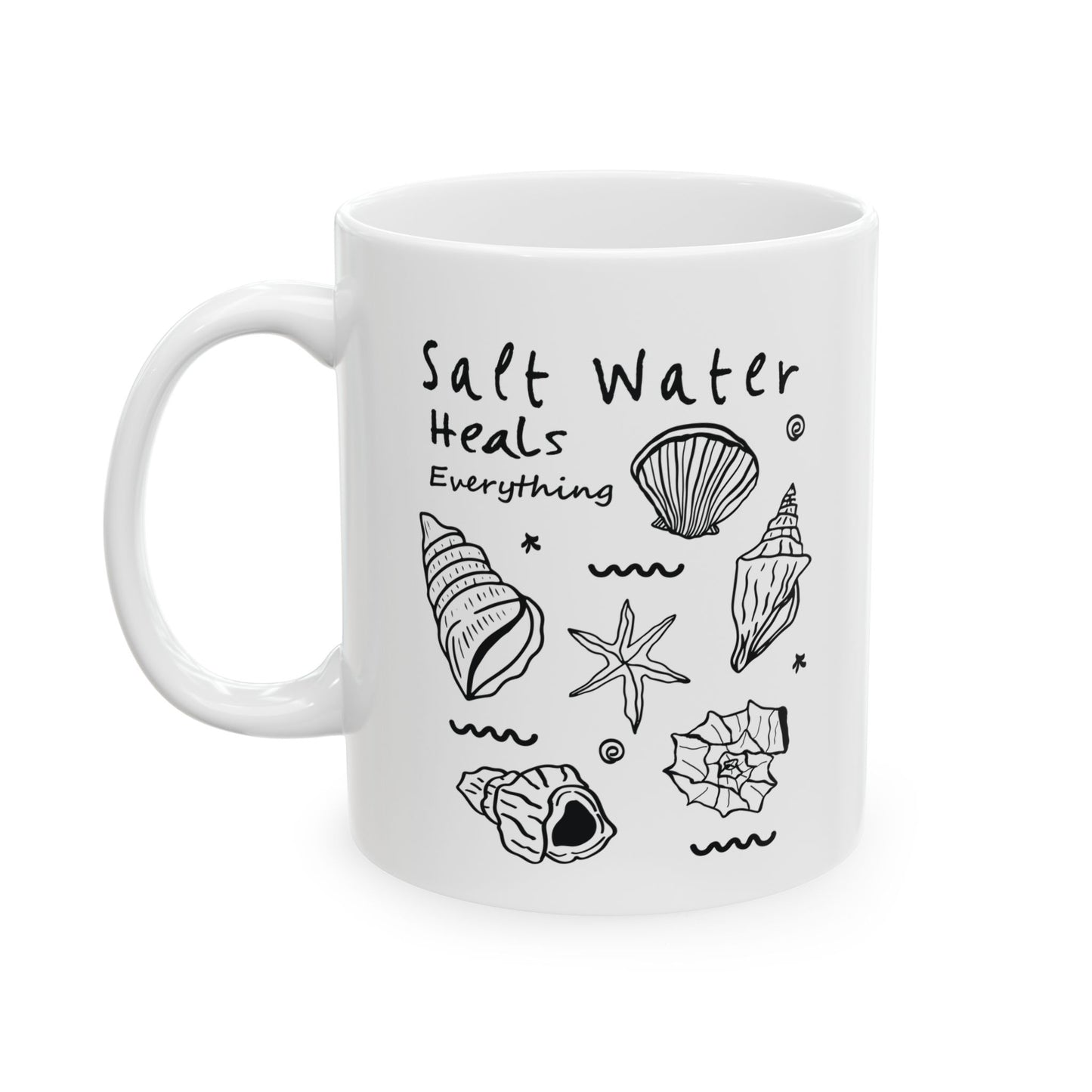 saltwater heals everything ceramic mugs