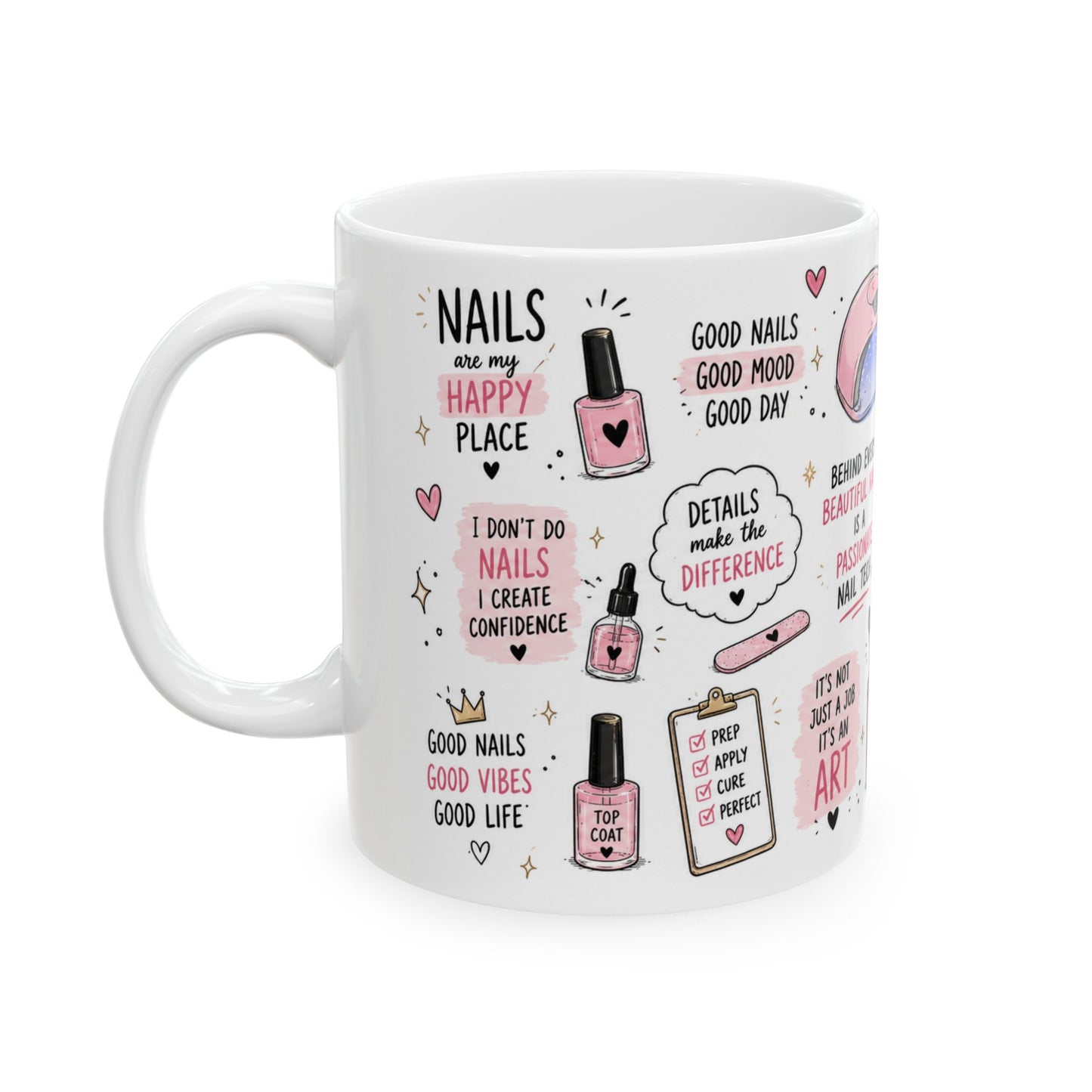 Nail Tech fun quote mugs