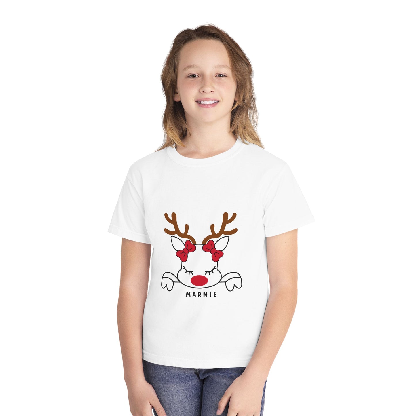 personalised girl reindeer t-shirts