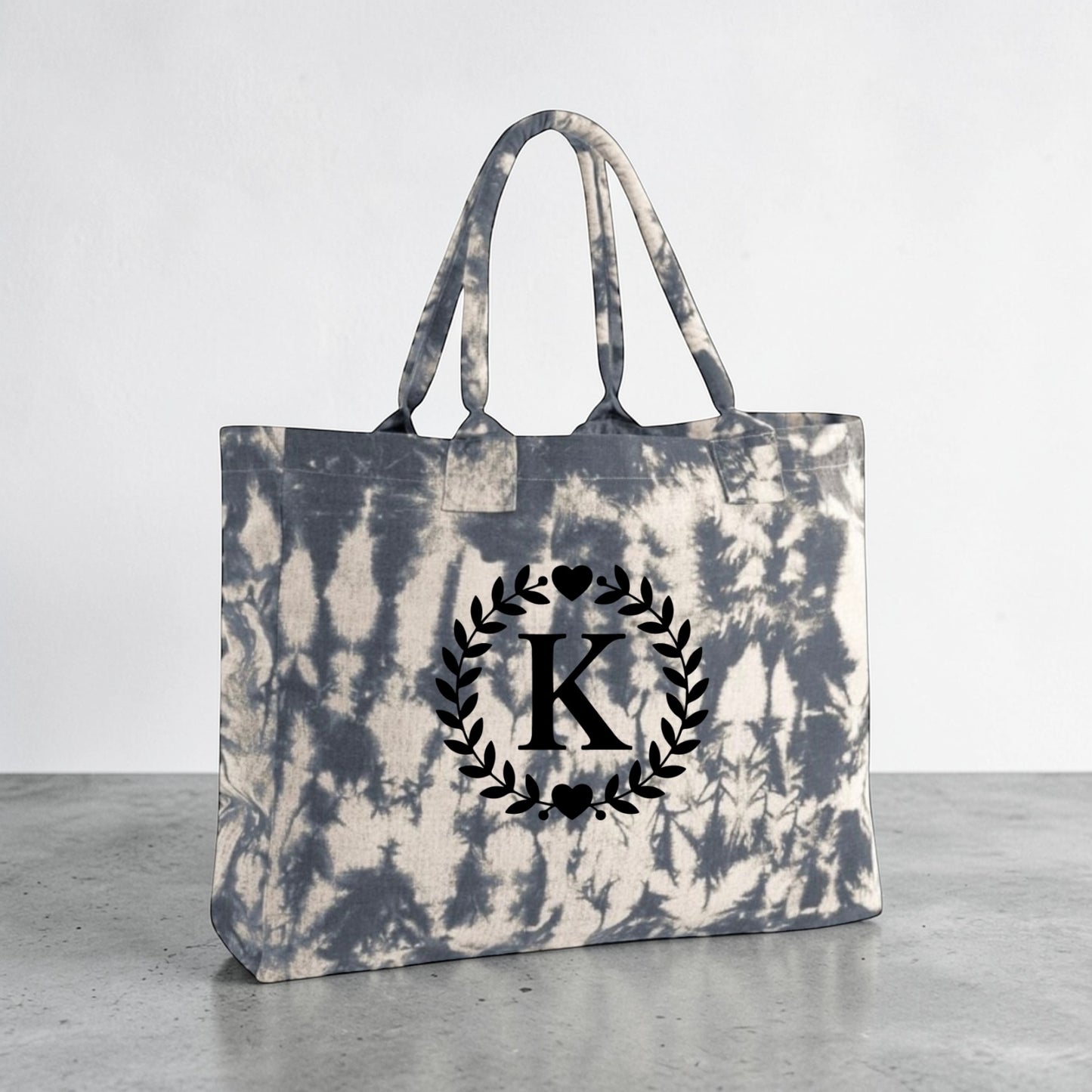 personalised initial tote bags