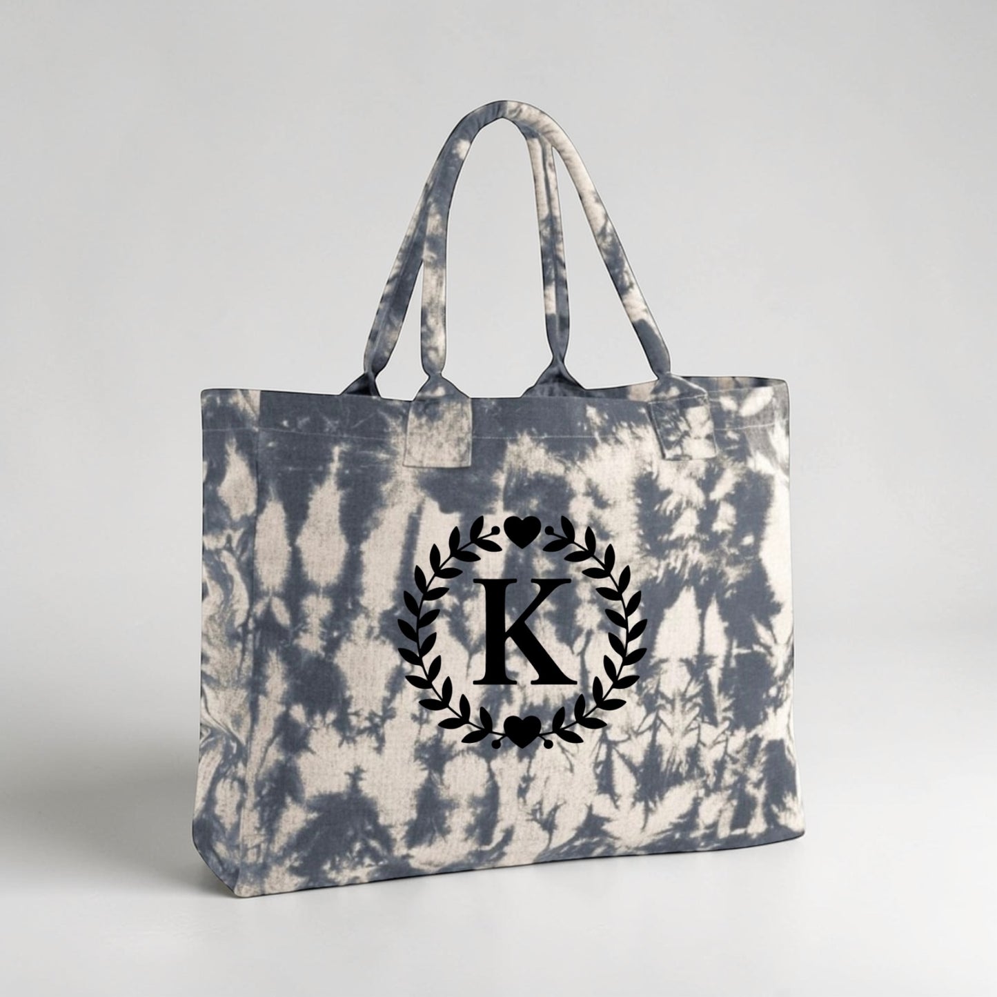 personalised initial tote bags