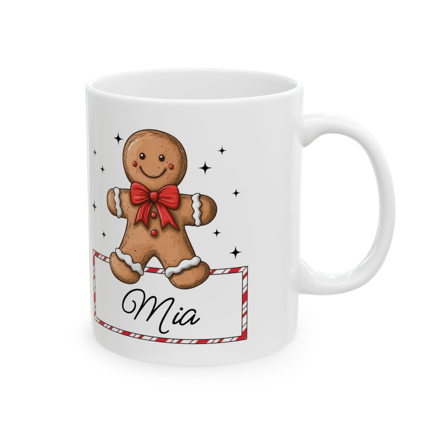 personalised gingerbread bread Christmas mug gifts