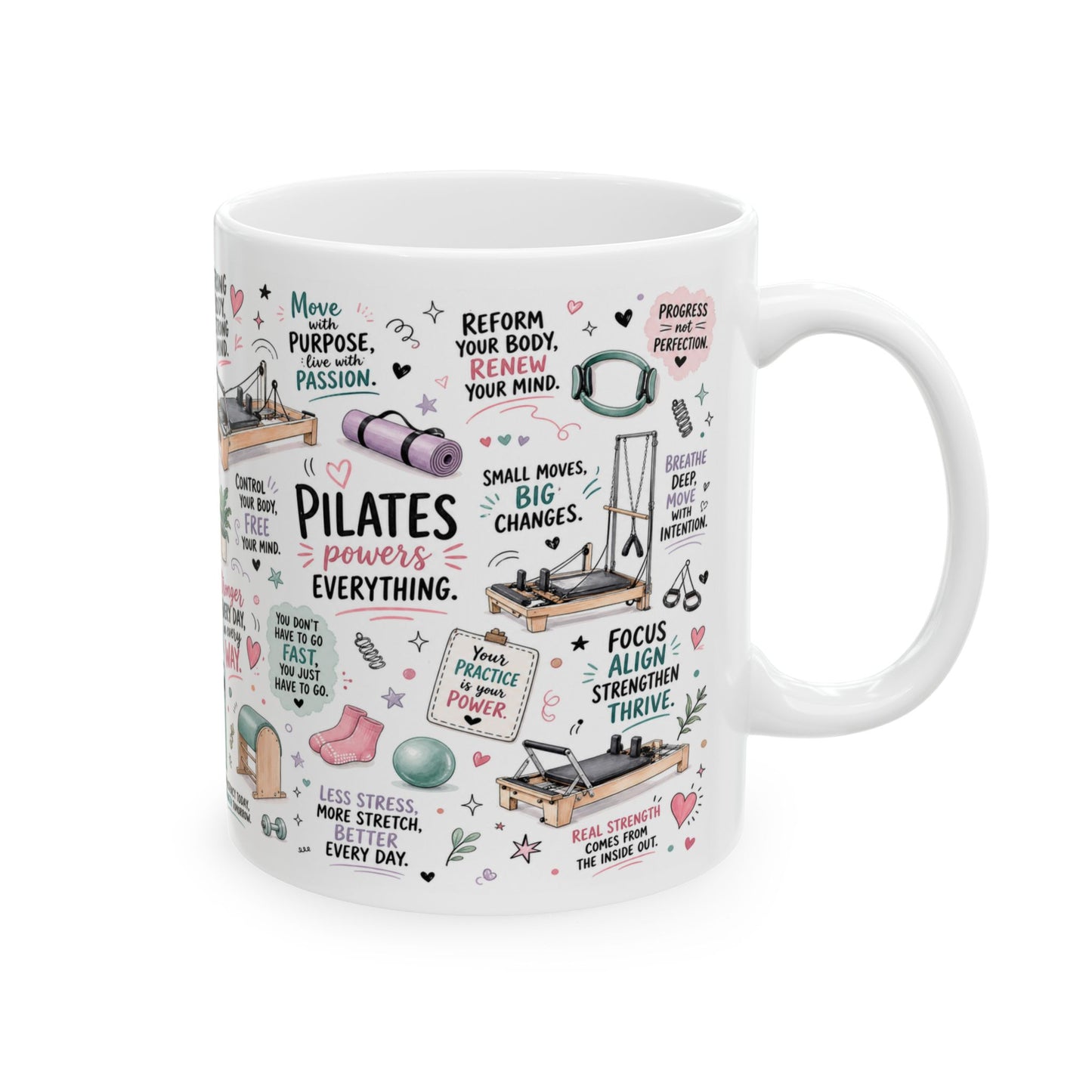 Reformer pilates 11 oz ceramic mug gifts