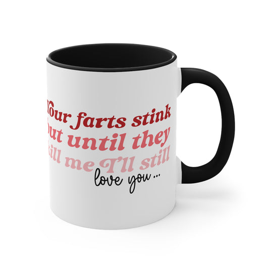 Valentines funny fart mugs