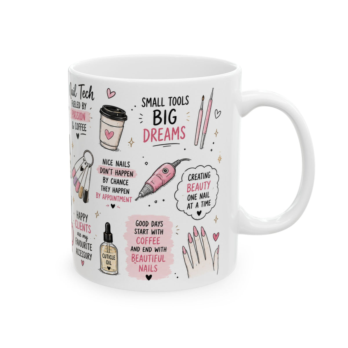 Nail Tech fun quote mugs