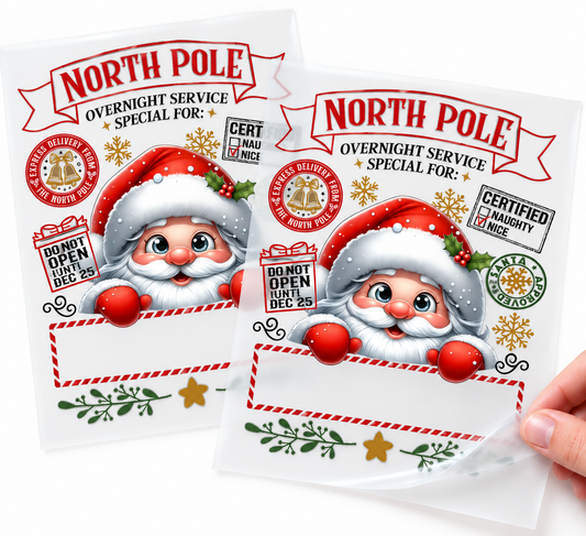 North Pole Santa Sack DTF prints -Ready to Press