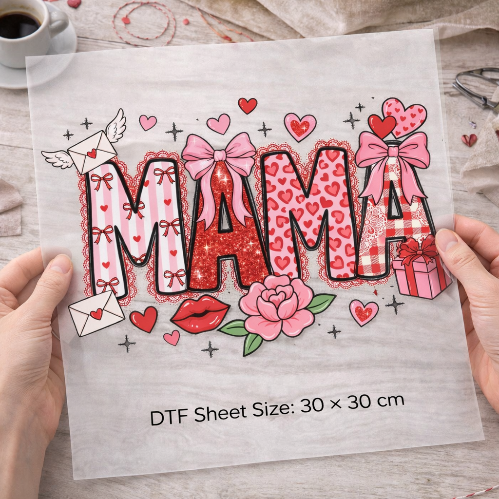 valentines MAMA dtf transfer sheet