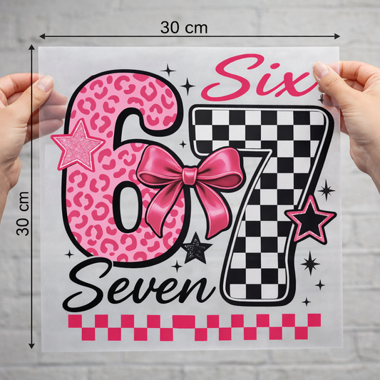 DTF six seven transfer sheets ready to press